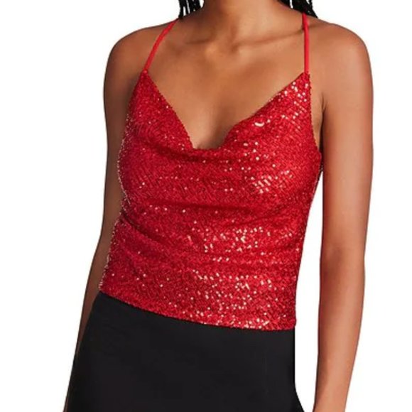 Steve Madden Trisha Sequin Top NWT - Picture 1 of 1
